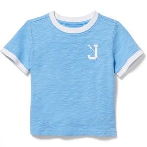 EUC Janie and Jack Blue Oar Ringer Tee